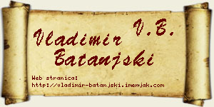 Vladimir Batanjski vizit kartica